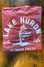 Load image into Gallery viewer, Lake Huron “always Fresh” windswept pine T-shirt