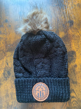 Load image into Gallery viewer, Manitoulin Island Lake Huron knit hat with patch and Pom
