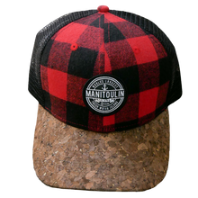 Load image into Gallery viewer, Hat- Manitoulin Cork Plaid Snap Back
