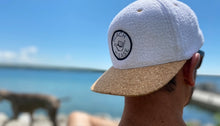 Load image into Gallery viewer, Hat- Beach Please Cork Snap Back (white)
