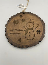 Load image into Gallery viewer, Ornament- Happy Holidays Manitoulin Island Snowman (dark)
