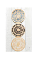 Load image into Gallery viewer, Jute Placemat Rounds (Century Stripe)
