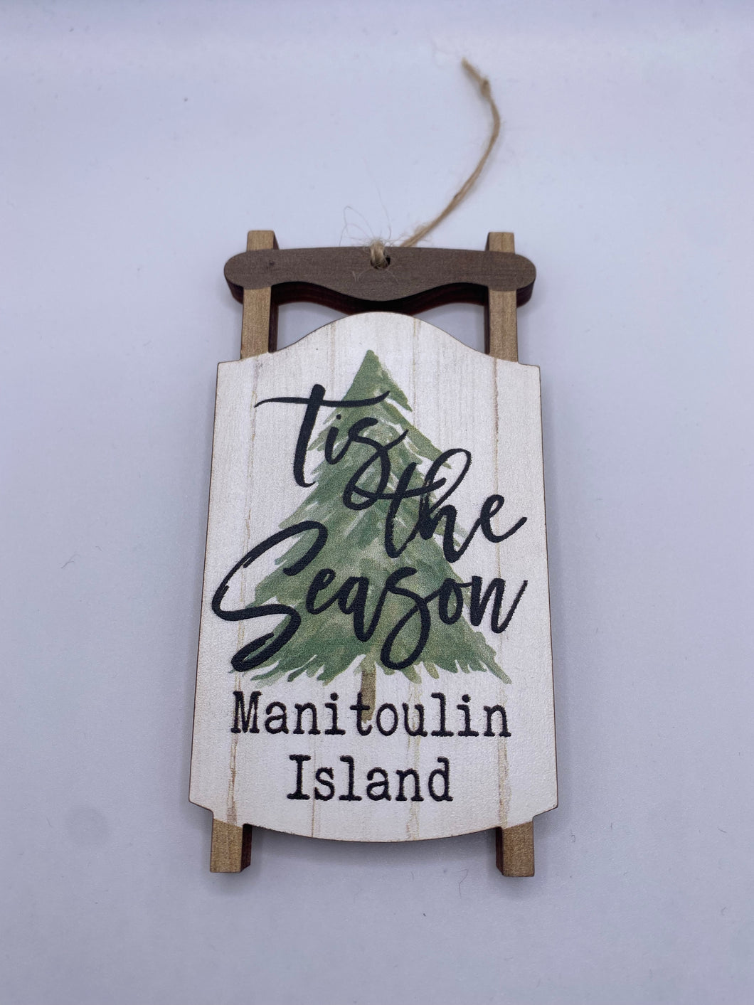 Ornament- Sleigh Tis the Season Manitoulin Island