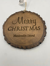 Load image into Gallery viewer, Ornament- Merry Christmas Manitoulin Island (dark)
