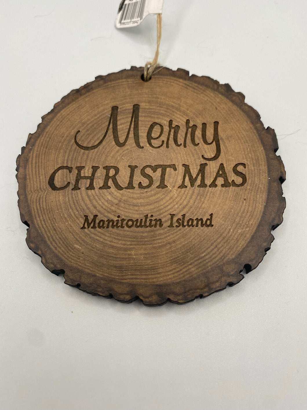 Ornament- Merry Christmas Manitoulin Island (dark)